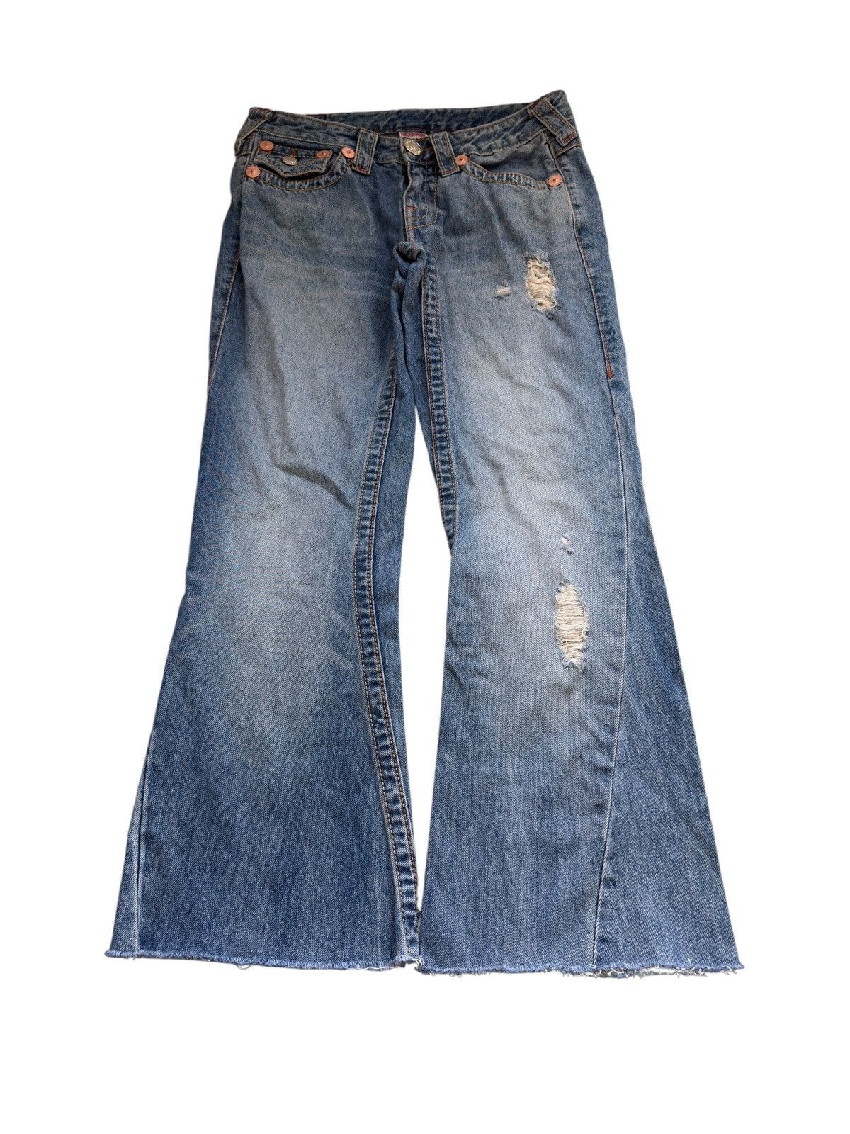 True Religion True Religion Washed Faded Flared Bootcut Jeans Joey Big T Size 28" / US 6 / IT 42 - 8 Thumbnail