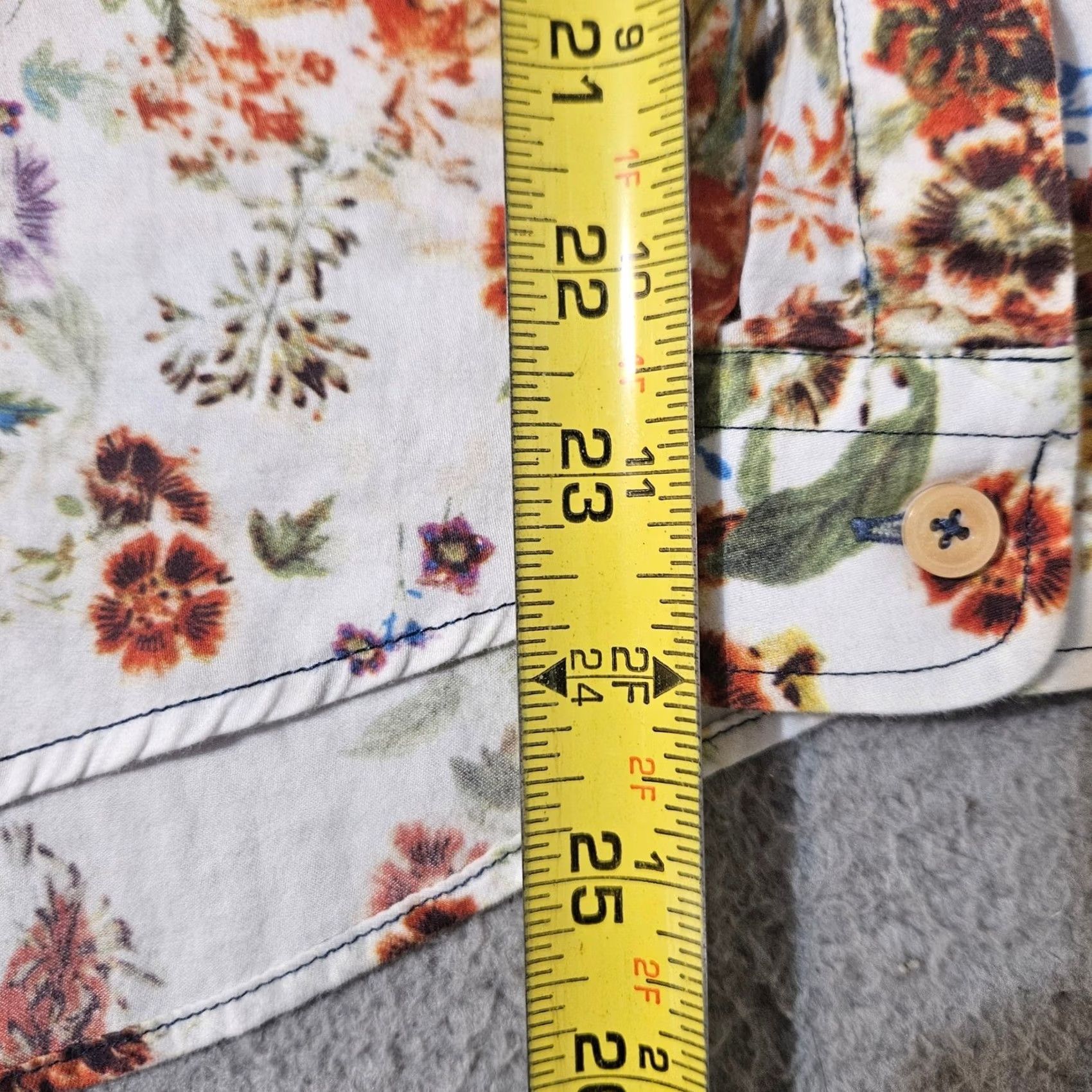Vintage Visconti Shirt Slim Fit Button Down L/S Men White Floral Design Size S Size US S / EU 44-46 / 1 - 6 Thumbnail