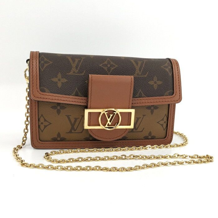 Louis Vuitton Dauphine MM Chain Monogram Reverse Shoulder Bag