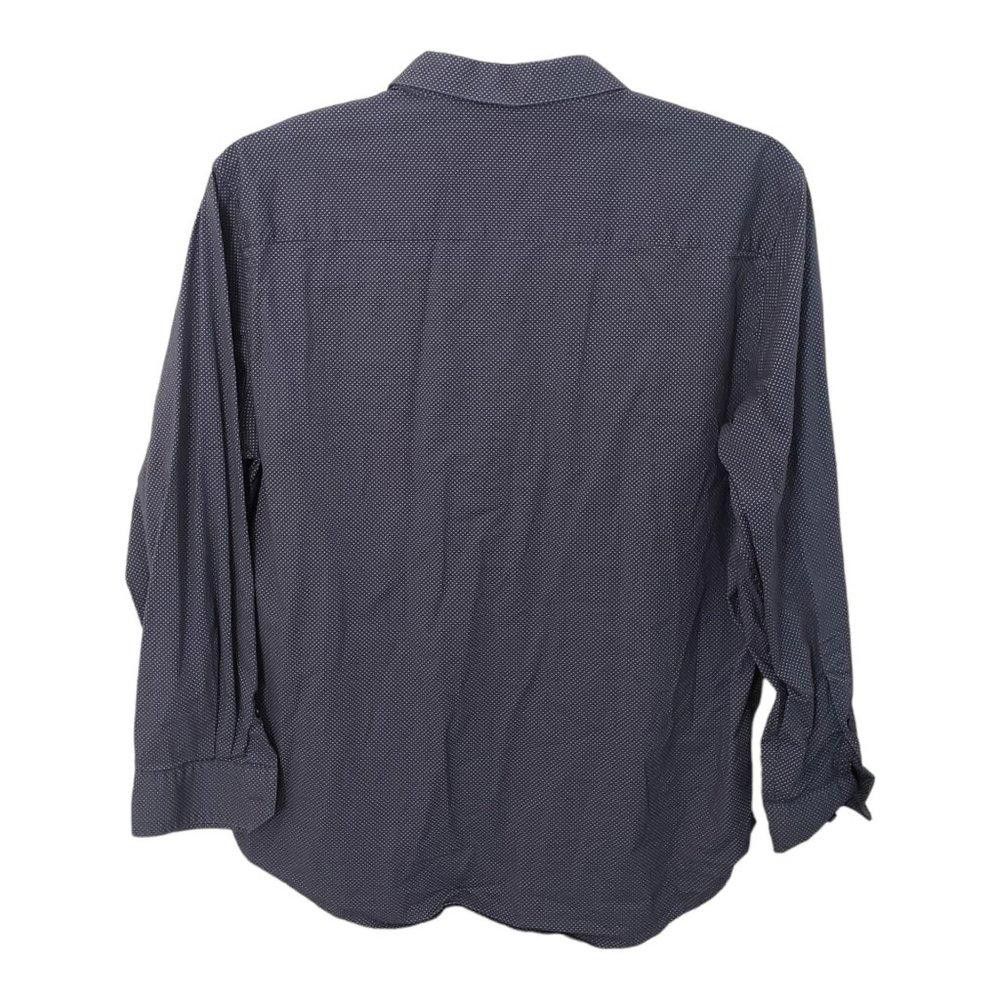 Alfani CT450 Alfani Men's Slim Fit Stretch Gray & White Shirt L Size 42R - 3 Thumbnail