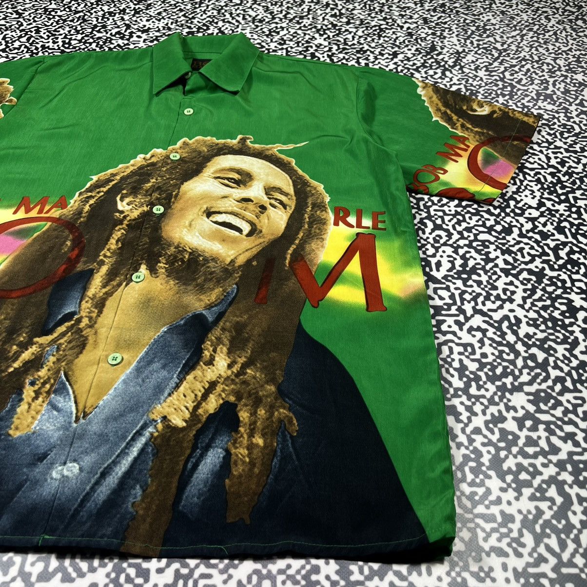 Bob Marley Vintage 90s Bob Marley Face Art Retro Weed Band Style Shirt Size US XXL / EU 58 / 5 - 6 Thumbnail