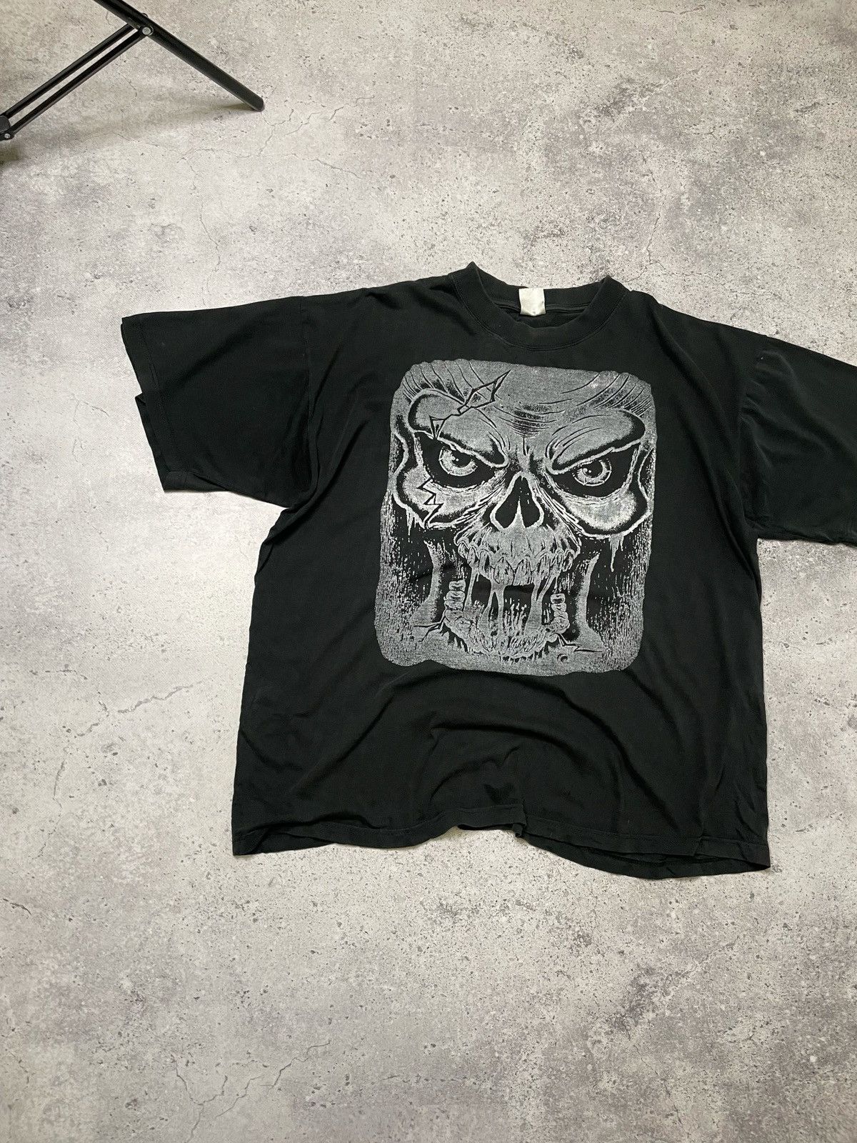 Vintage Vintage 90s Vintage Crazy Graphic Skeleton T-Shirt Size US L / EU 52-54 / 3 - 2 Thumbnail