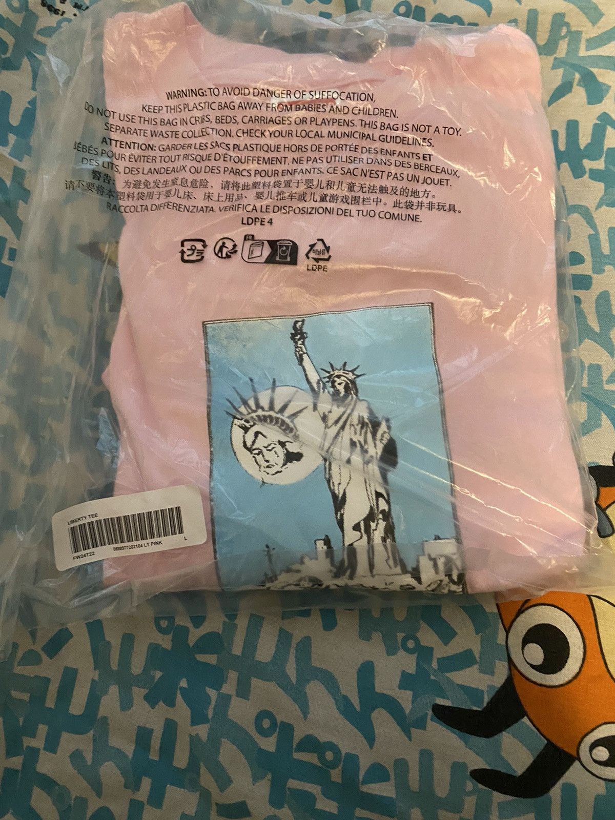 Supreme Supreme Liberty Tee Light Pink Size Large Size US L / EU 52-54 / 3 - 3 Thumbnail