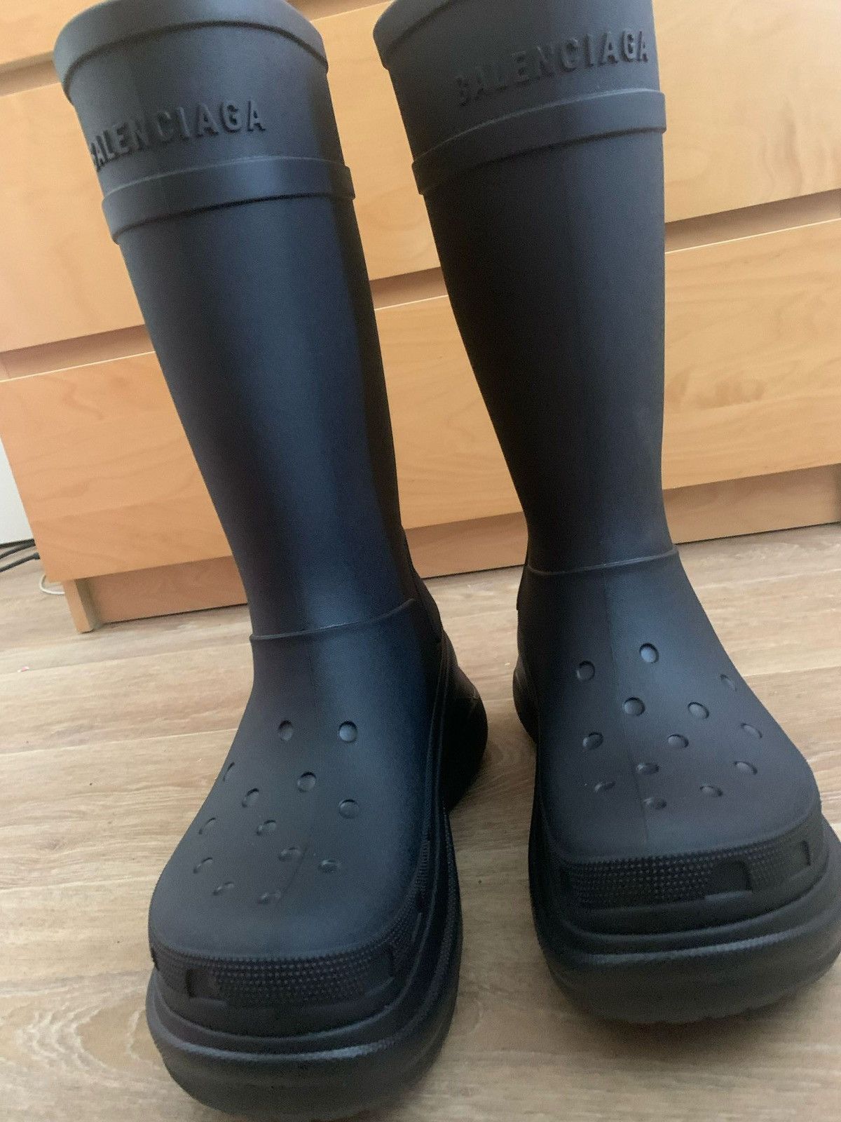 Balenciaga *Brandnew* Balenciaga Black Croc Boots Sz.45 Size US 12 / EU 45 - 7 Thumbnail