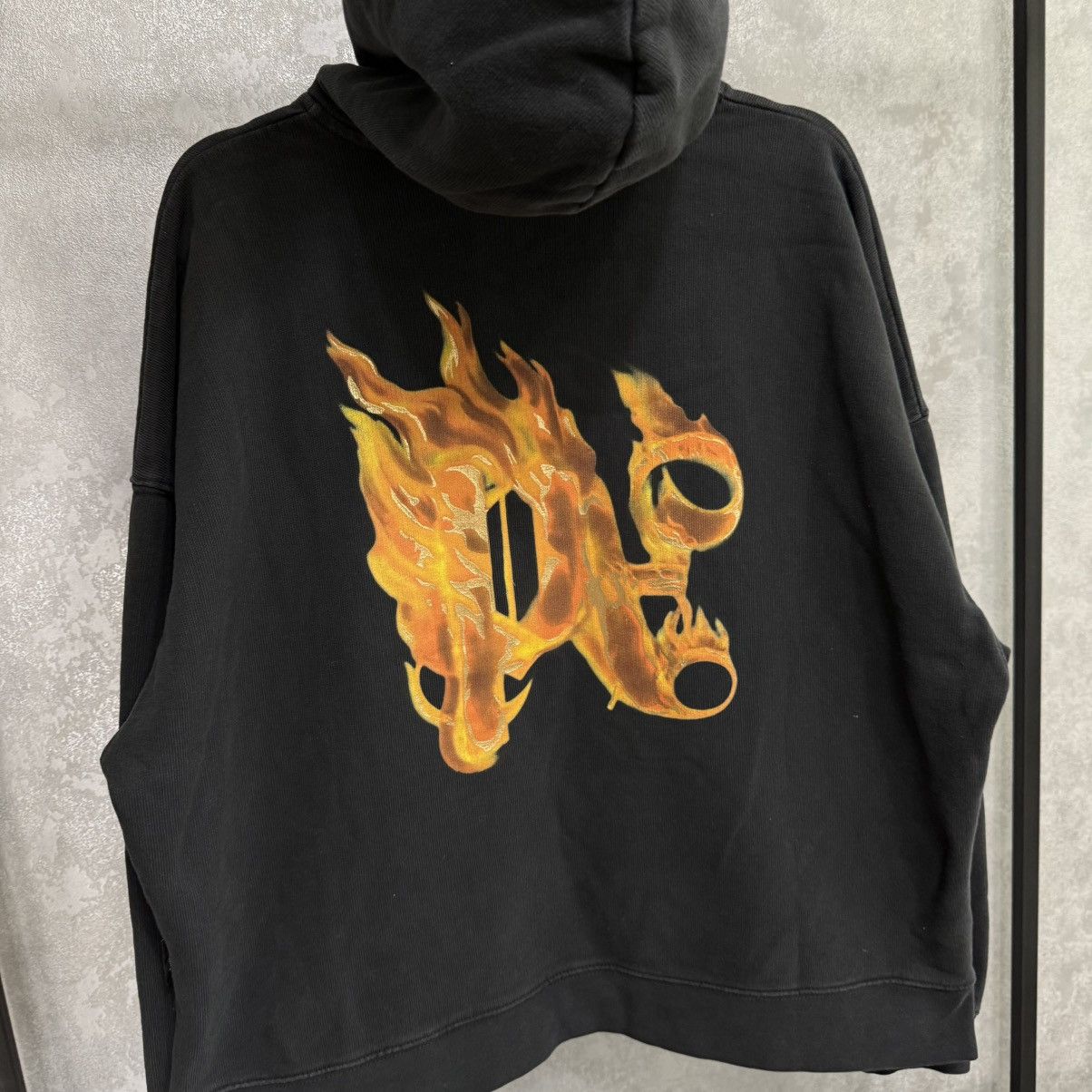 Palm Angels PALM ANGELS BLACK BURNING HOODIE Size US S / EU 44-46 / 1 - 3 Thumbnail