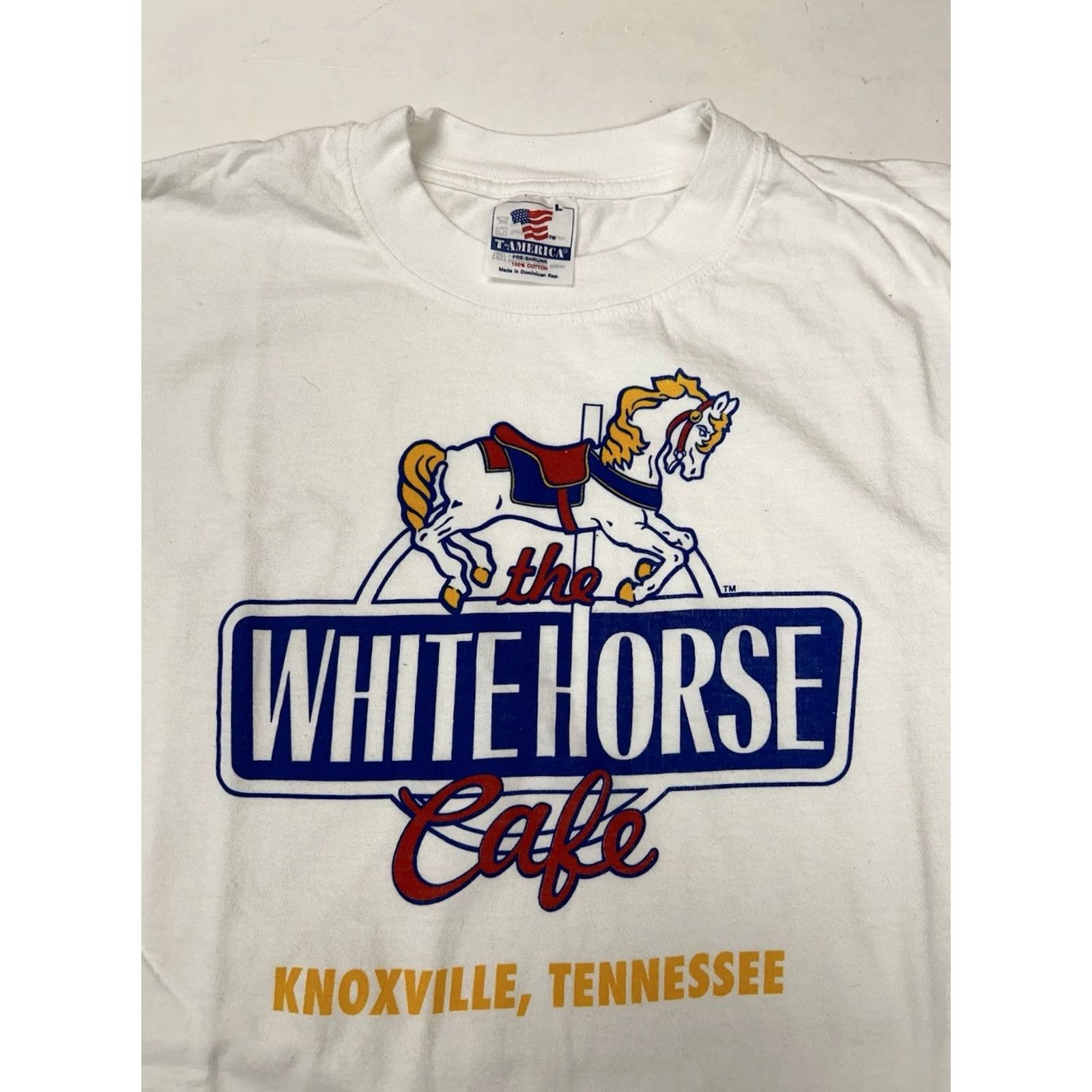 Vintage VINTAGE The White Horse Cafe Knoxville Tennessee T-Shirt 90s White Lrg Mens Size US L / EU 52-54 / 3 - 2 Thumbnail