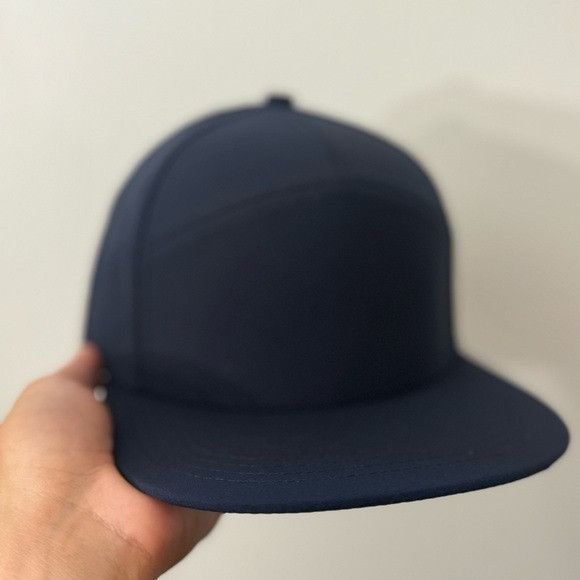 Designer NEW 7 PANEL CAMPER LASER CUT MESH GOLFER NAVY HAT Size ONE SIZE - 2 Thumbnail