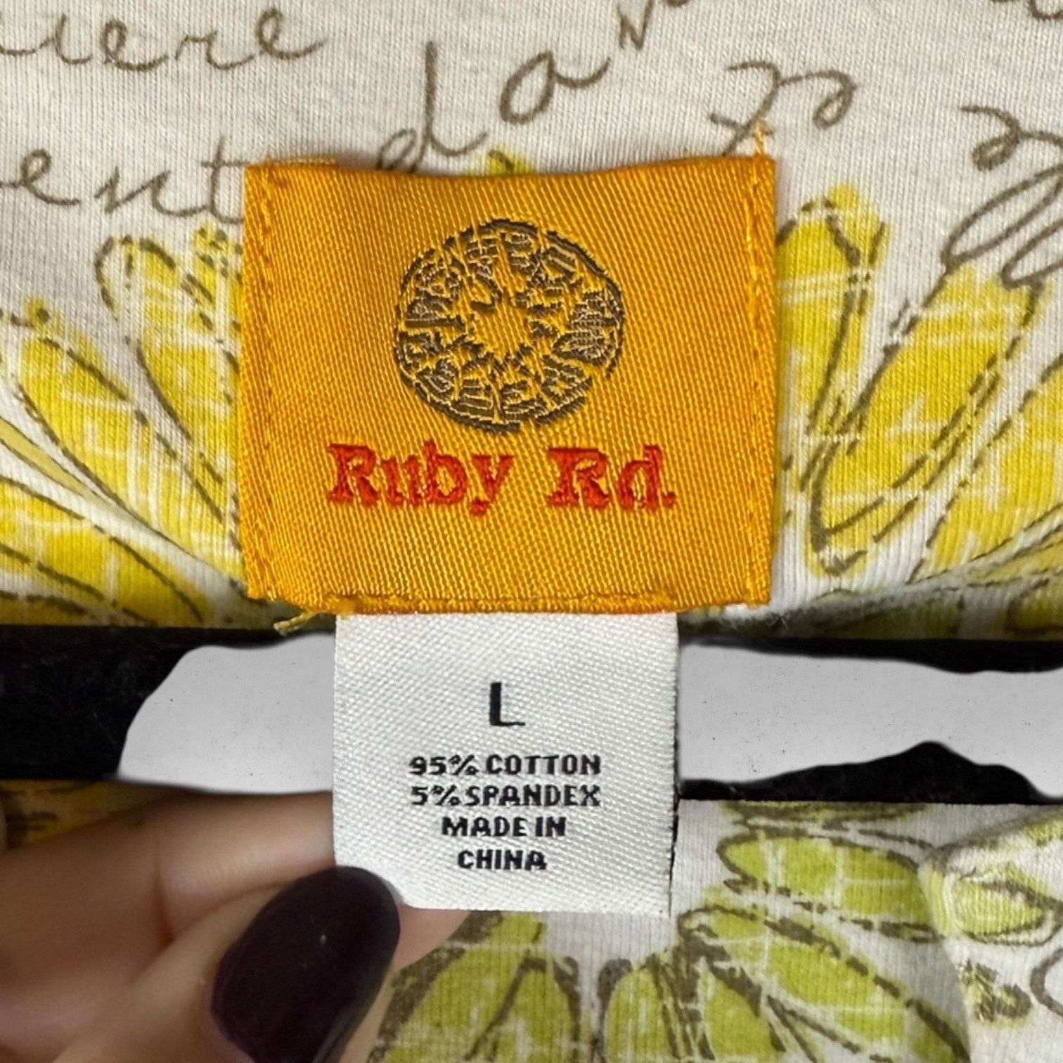 Other Ruby Road Petite Beaded Keyhole Neckline Shirt Women's Sz L Size L / US 10 / IT 46 - 3 Thumbnail