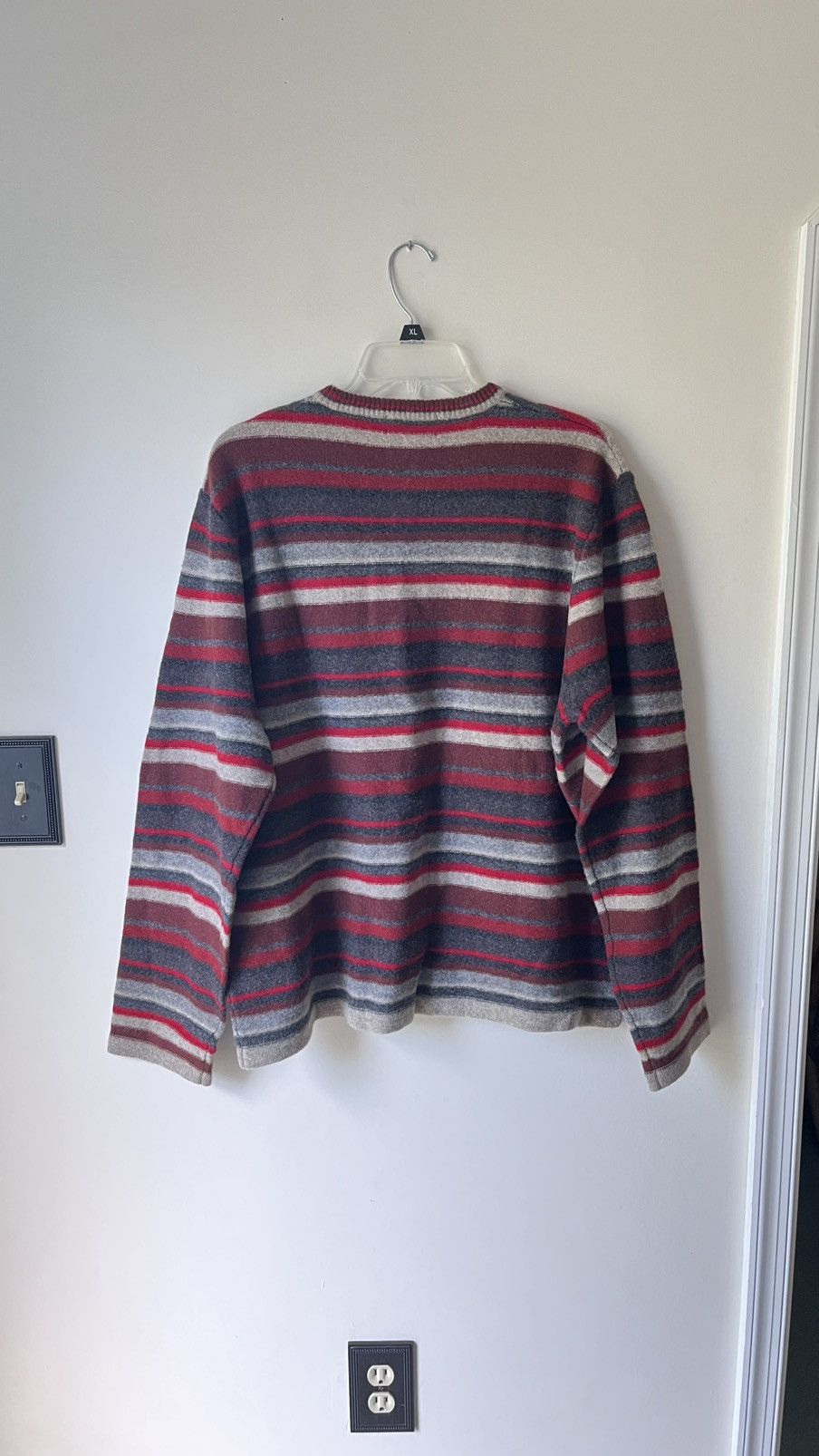 J.Crew 100% Lambswool Striped Sweater Size US L / EU 52-54 / 3 - 3 Thumbnail