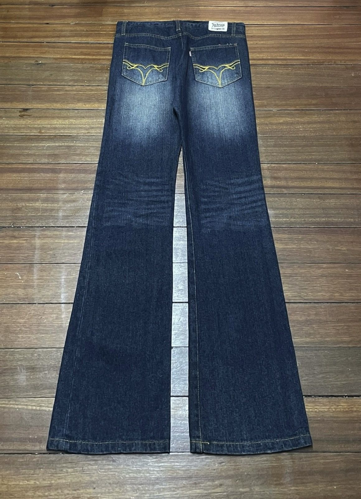 If Six Was Nine Very Rare Vintage Japanese Brand Jackrose Flared Jeans 2000s Size US 32 / EU 48 - 2 Thumbnail