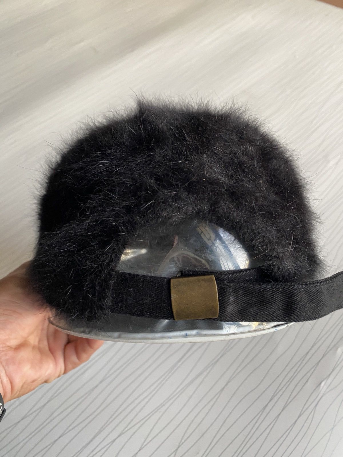 Le Grande Bleu (L.G.B.) Avant-Garde Faux Fur Baseball Cap Clear Vinyl Brim Size ONE SIZE - 5 Thumbnail