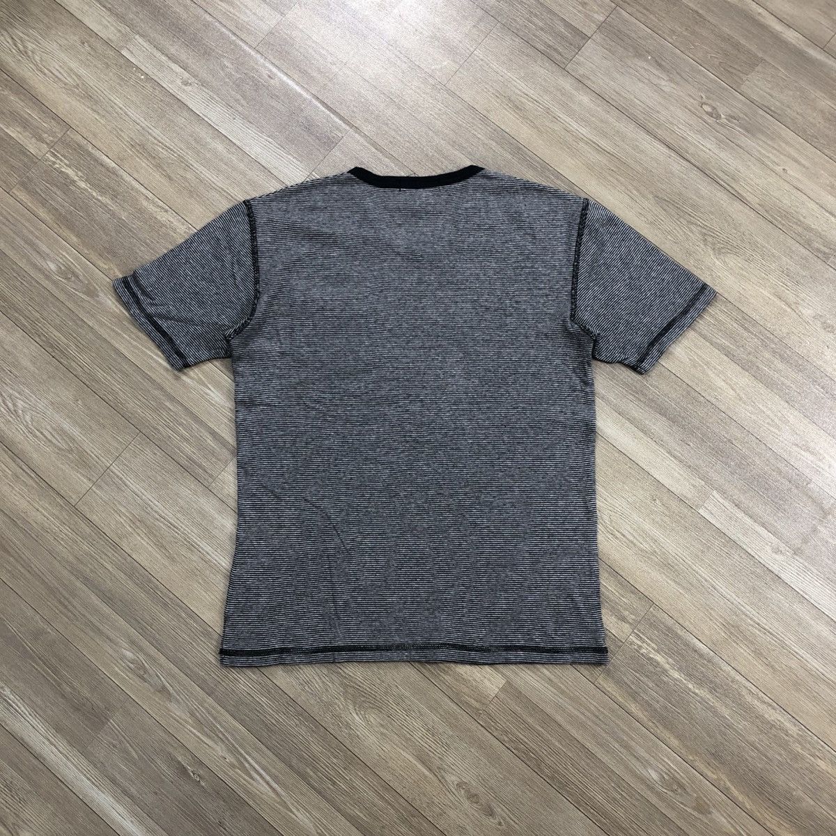 Burberry × Designer × Vintage Vintage Burberry London Black Label Striped Pocket Tee Size M / US 6-8 / IT 42-44 - 11 Thumbnail