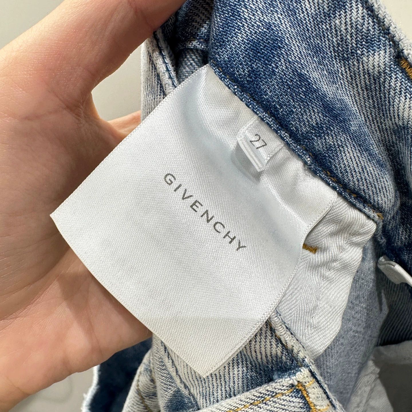 Givenchy Givenchy apr250 Distressed Wide Leg Jeans 27 Size 27" / US 4 / IT 40 - 5 Thumbnail
