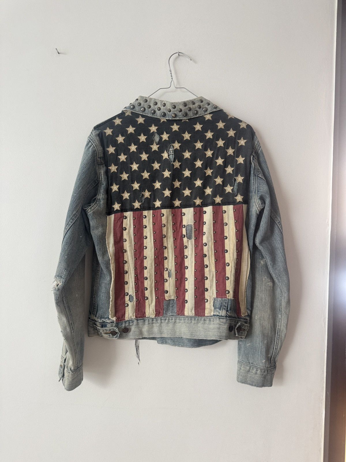 Denim & Supply Ralph Lauren RALPH LAUREN DENIM SUPPLY FLAG STUDDED DENIM JACKET Size US S / EU 44-46 / 1 - 1 Thumbnail