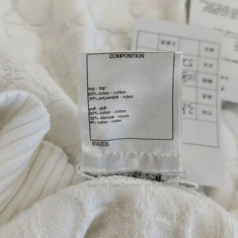 Chanel Chanel White Cotton Pullover with V-Neck Design . Size M / US 6-8 / IT 42-44 - 4 Thumbnail
