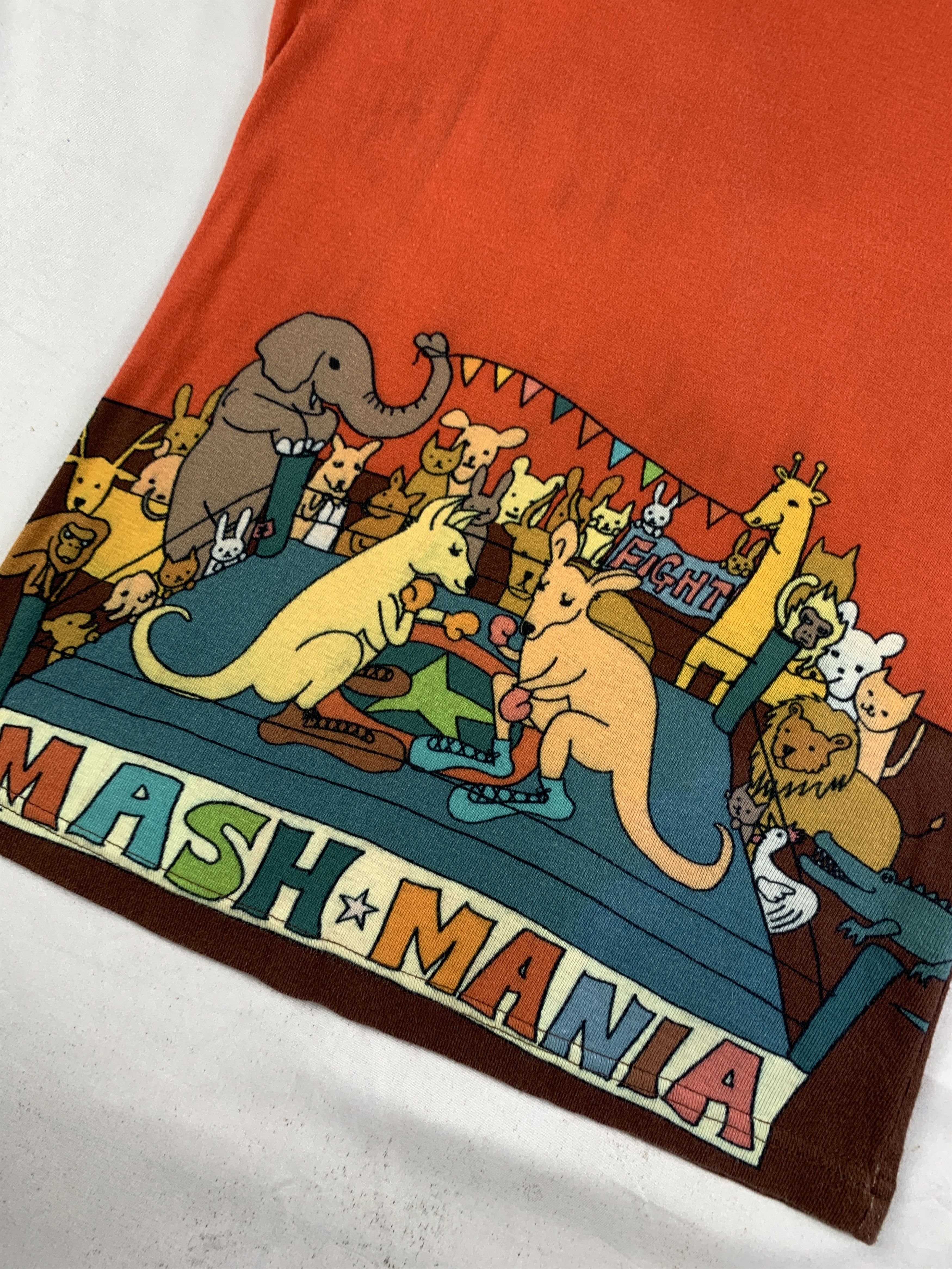 Japanese Brand 2000s Mash Mania Japan Kangoroo Fight Multicolor Fitted Tee Size S / US 4 / IT 40 - 3 Thumbnail