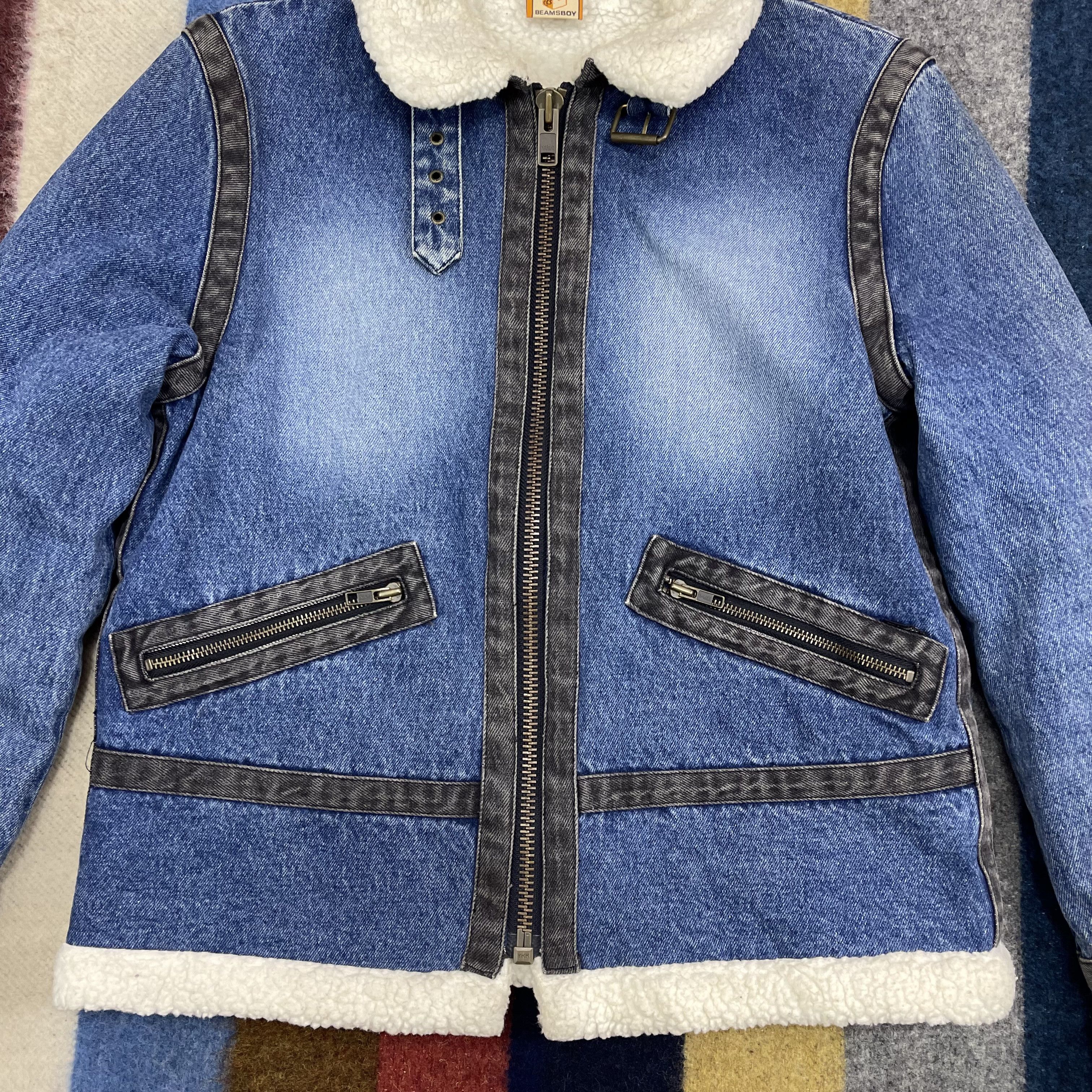 Beams Plus BEAMS BOY Denim Jacket / Fur Jacket #2374-03 Size US S / EU 44-46 / 1 - 3 Thumbnail