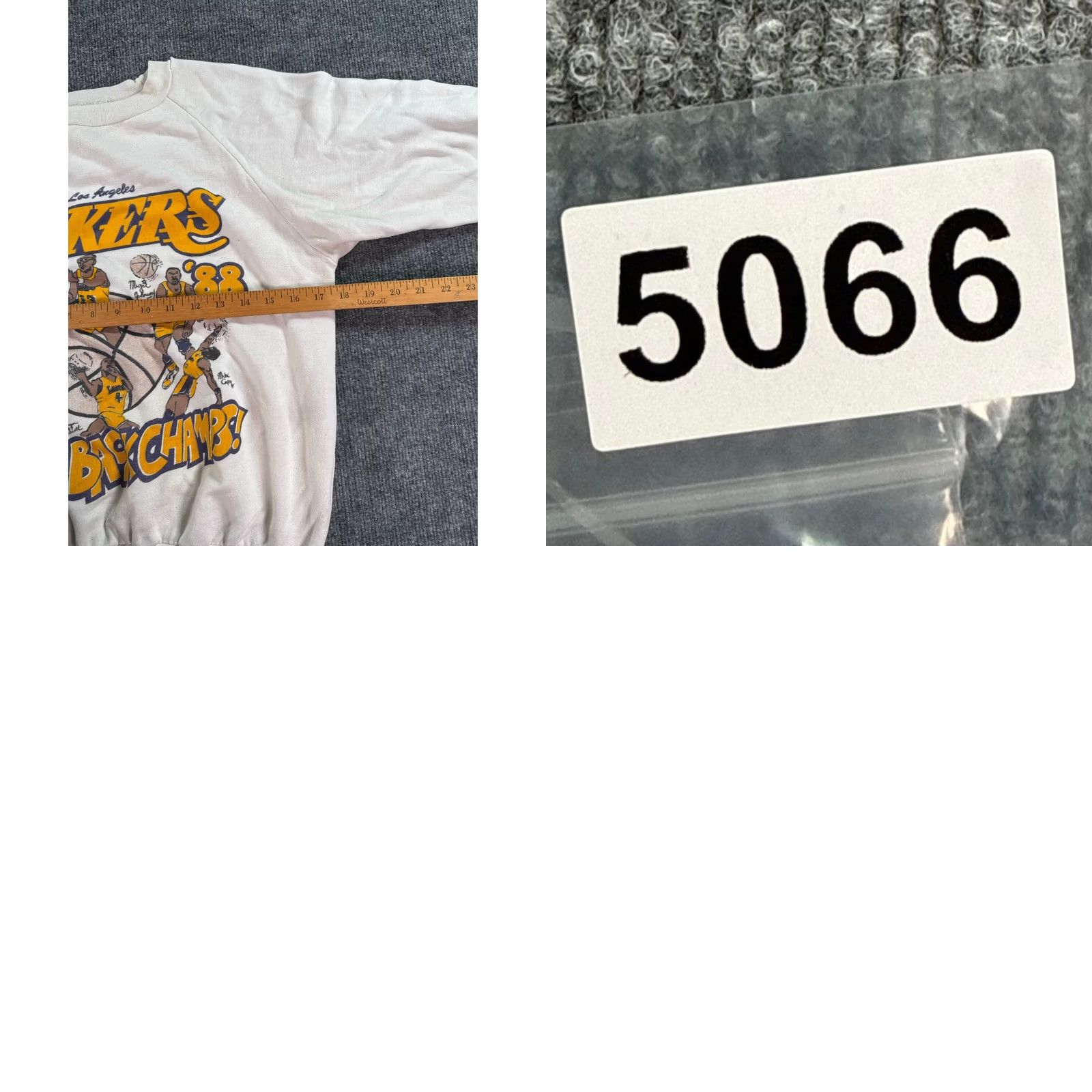 Vintage VINTAGE LA Lakers Sweatshirt Mens Small White 80s Back to Back Champs Graphic Size US S / EU 44-46 / 1 - 9 Thumbnail