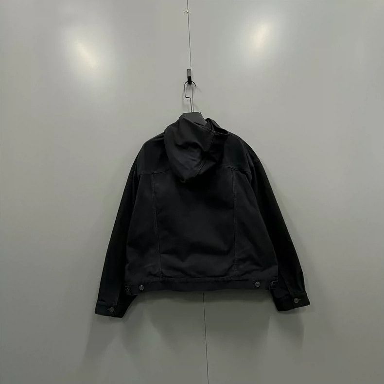 Balenciaga Balenciaga Black Denim Hoodie Size US S / EU 44-46 / 1 - 2 Thumbnail