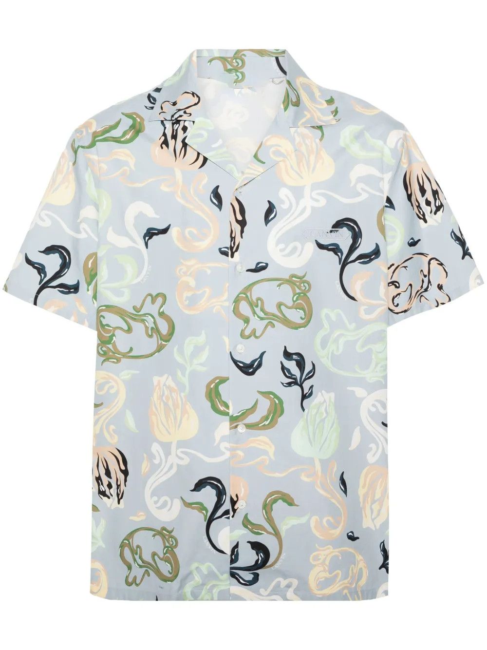 Other Blue Abstract-Print Cotton Shirt Size US L / EU 52-54 / 3 - 3 Thumbnail