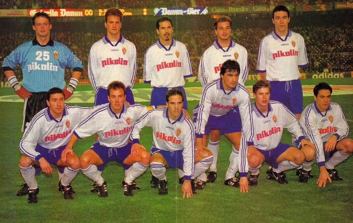 Vintage 1997/98 REAL ZARAGOZA HOME SOCCER JERSEY FOOTBALL SHIRT SZ L Size US L / EU 52-54 / 3 - 2 Thumbnail