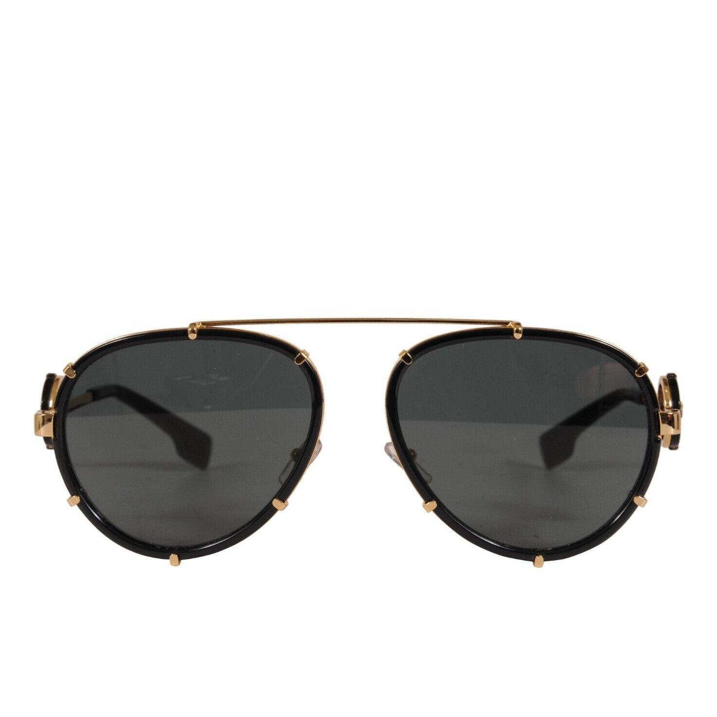 Versace Aviator Sunglasses Model 2232 Black Gold Size ONE SIZE - 15 Thumbnail