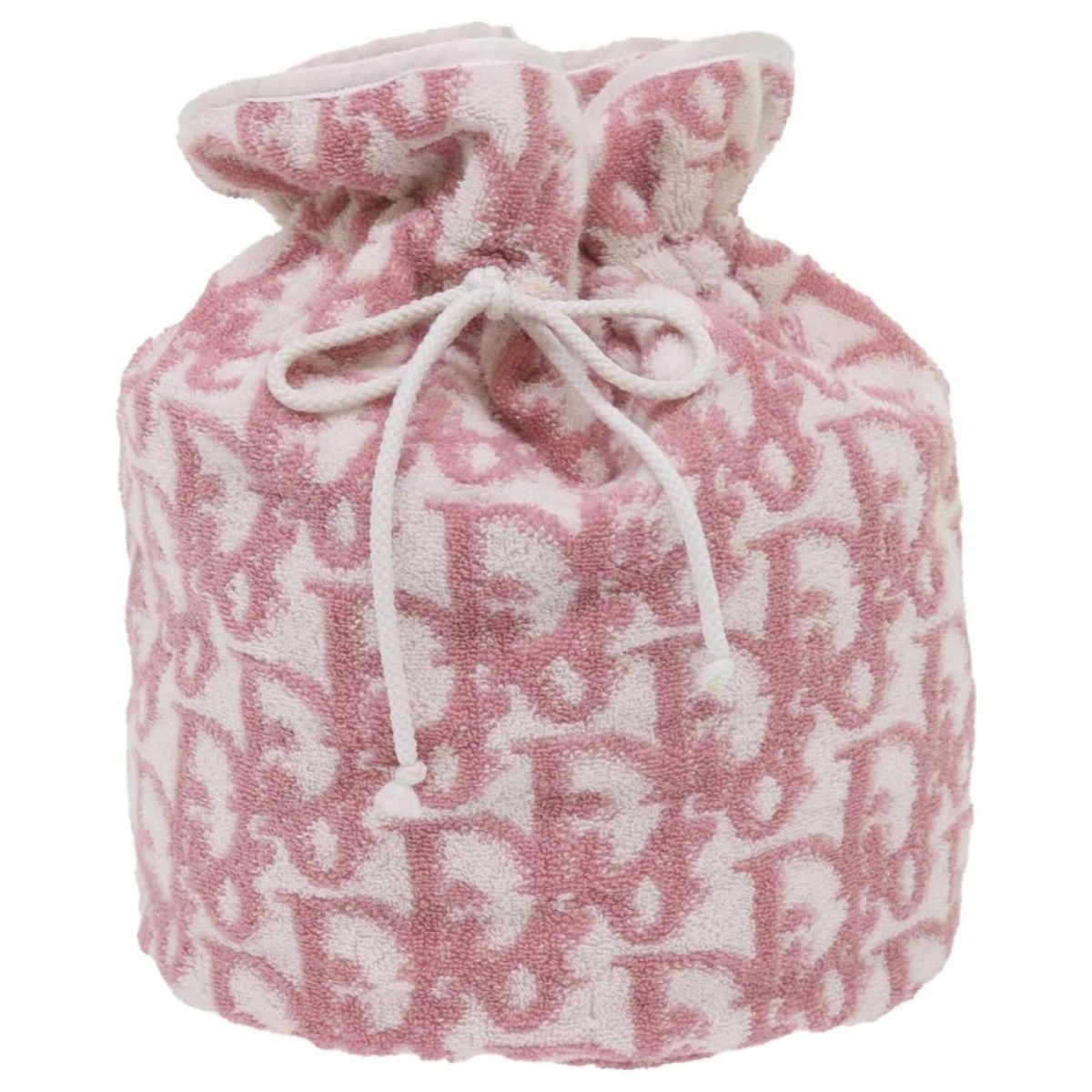 Dior DIOR TROTTER DRAWSTRING MINI POUCH PINK WHITE BAG Size ONE SIZE - 2 Thumbnail