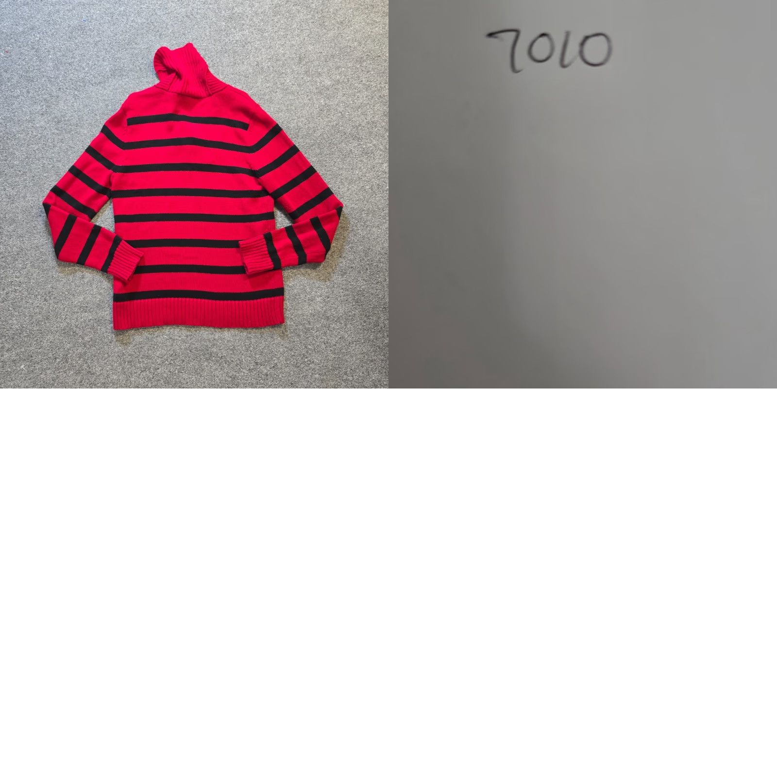 Ralph Lauren Lauren Ralph Lauren Sweater Womens Medium Red Striped High Neck Buckle Preppy Size M / US 6-8 / IT 42-44 - 8 Thumbnail