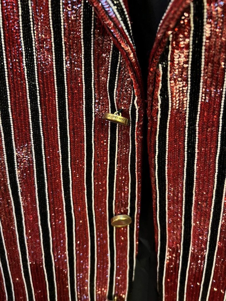 Saint Laurent Paris Saint Laurent Paris Black and red striped suit jacket-2506 Size US S / EU 44-46 / 1 - 5 Thumbnail