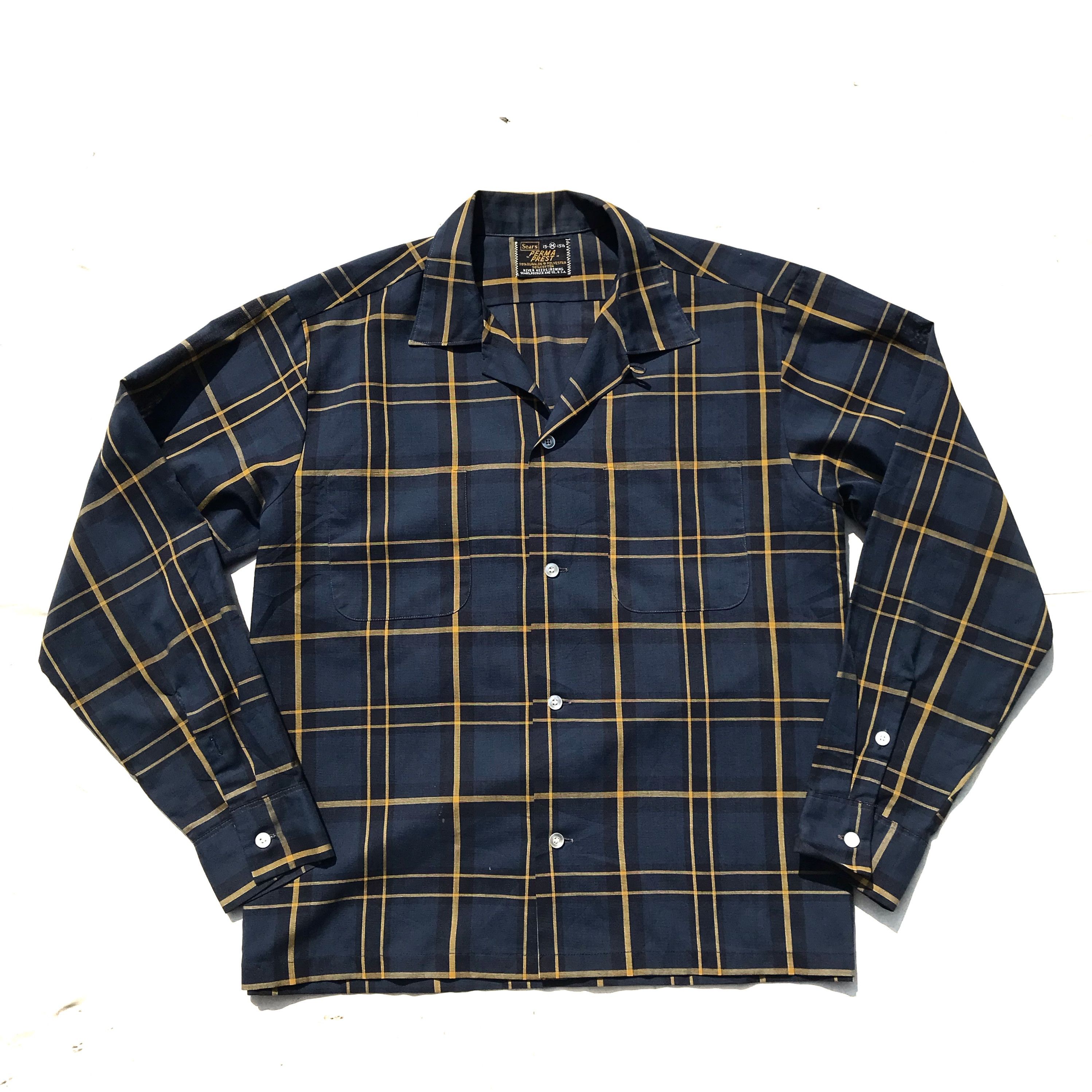 Sears × Vintage Vintage Sears Usa Perma-Prest Windowpane Shirt never need Size US M / EU 48-50 / 2 - 3 Thumbnail