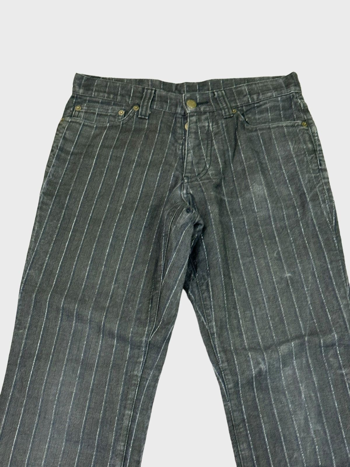 Tornado Mart FLARED TORNADO MART STRIPED BOOTCUT DENIM Size US 28 / EU 44 - 3 Thumbnail