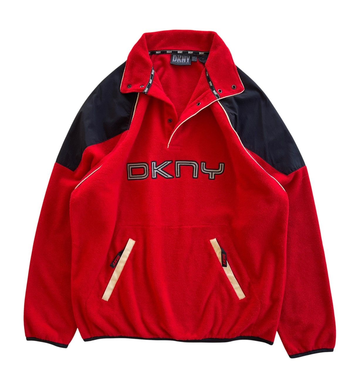 DKNY 90s DKNY Active Pullover Technical Fleece Jacket Oversize Size US S / EU 44-46 / 1 - 2 Thumbnail