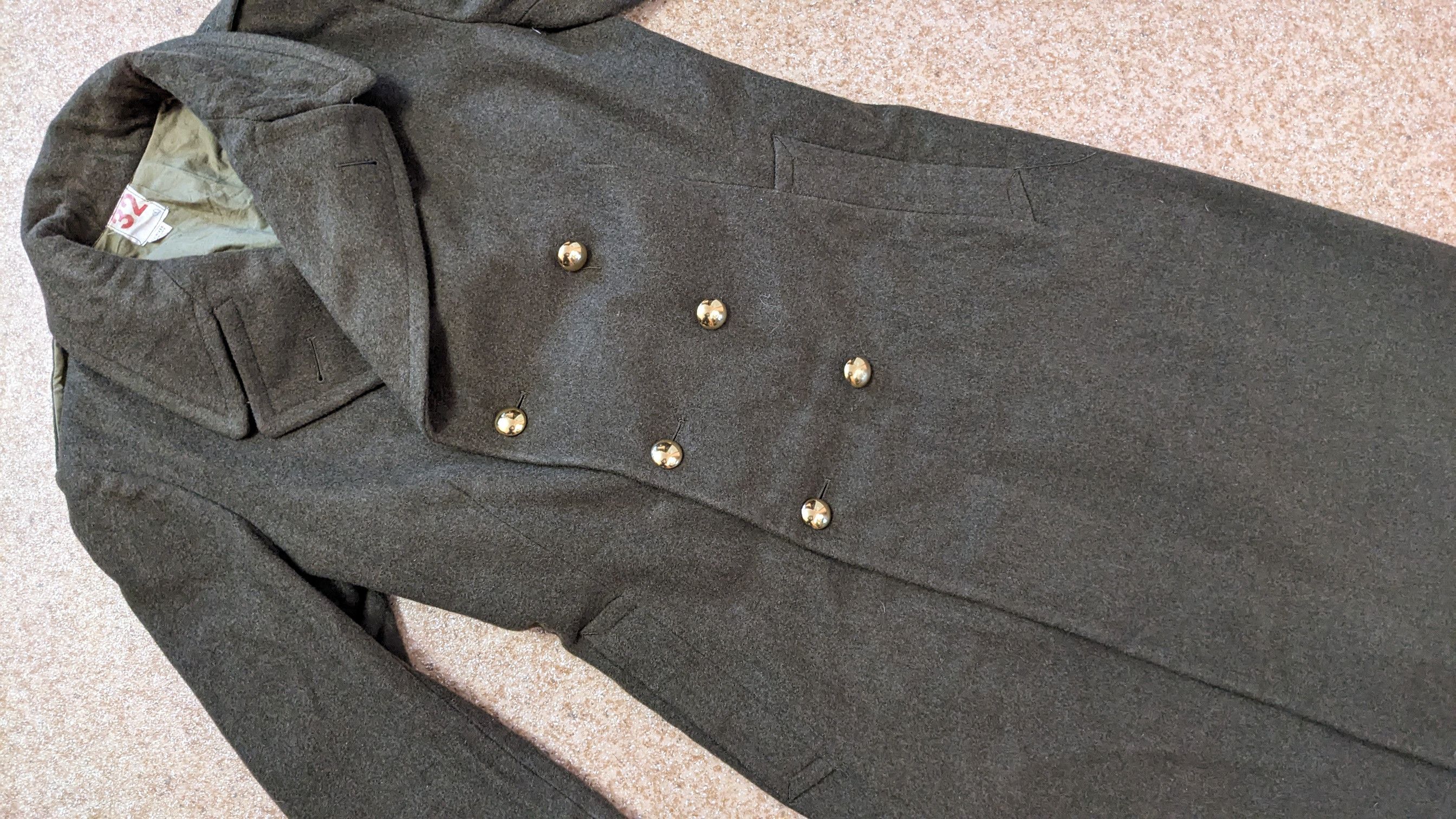Vintage Vintage 60s Wool Jacket French Overcoat Military Army 1964 Size US S / EU 44-46 / 1 - 3 Thumbnail
