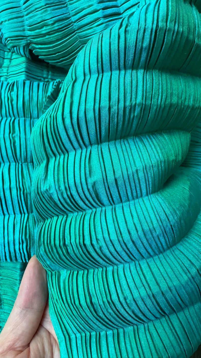 Issey Miyake Issey Miyake Green pleated long-sleeved shirt Size M / US 6-8 / IT 42-44 - 8 Thumbnail