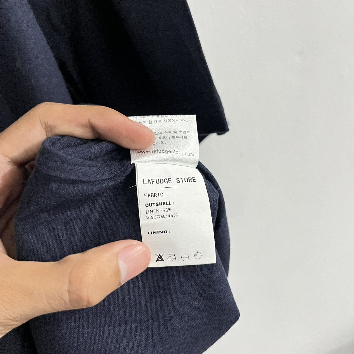Japanese Brand Lafudge City Boy Oversized Shirt Darknavy Size US L / EU 52-54 / 3 - 7 Thumbnail