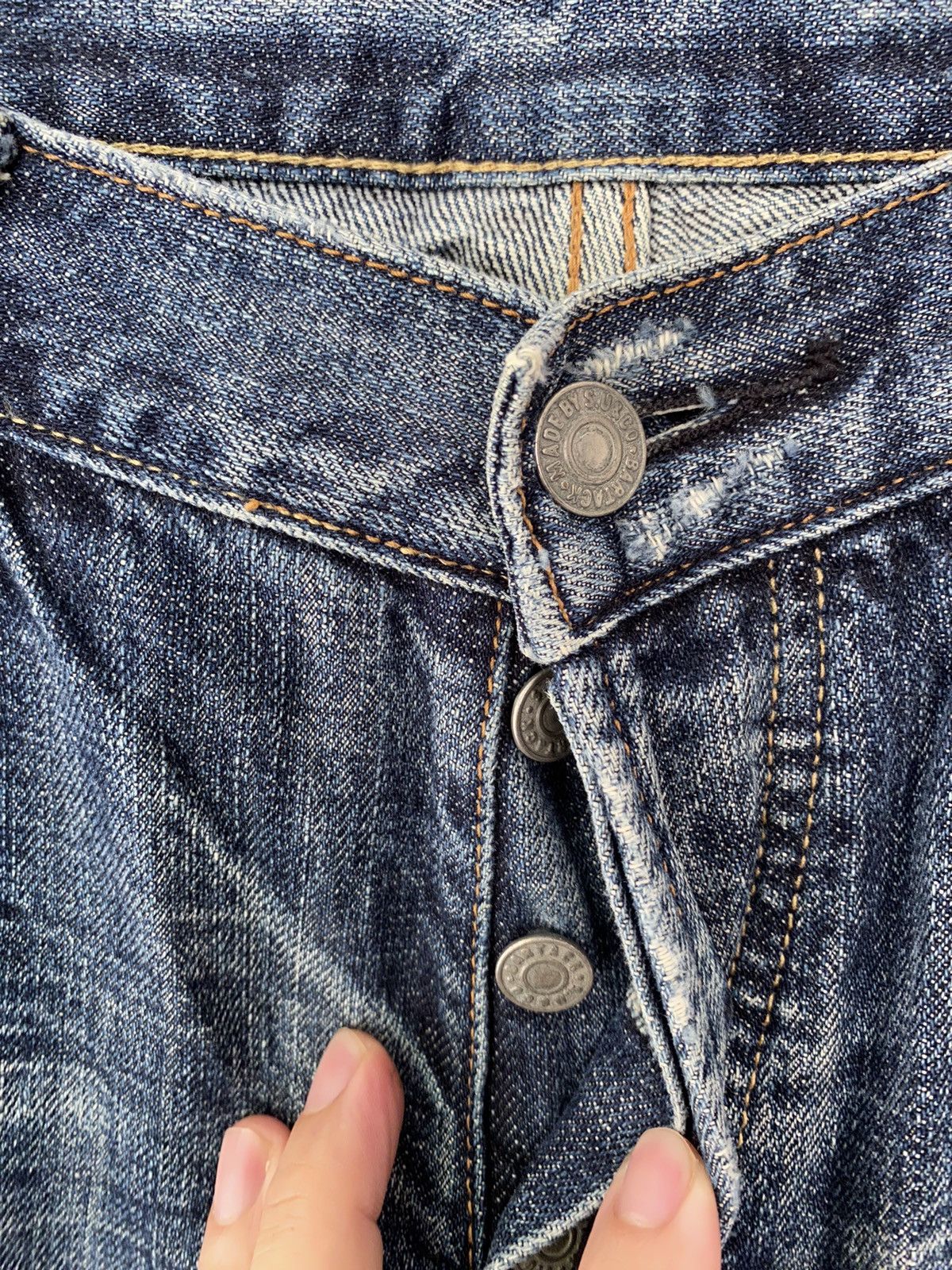 14th Addiction Vtg BARTACK Japan Distressed Ring Detailing pants Size US 30 / EU 46 - 8 Thumbnail