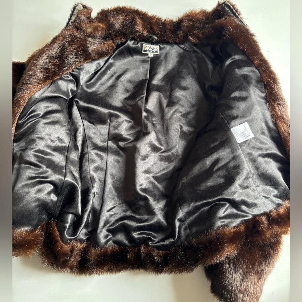 Designer Jones Studio Faux Fur Coat Size L / US 10 / IT 46 - 2 Thumbnail