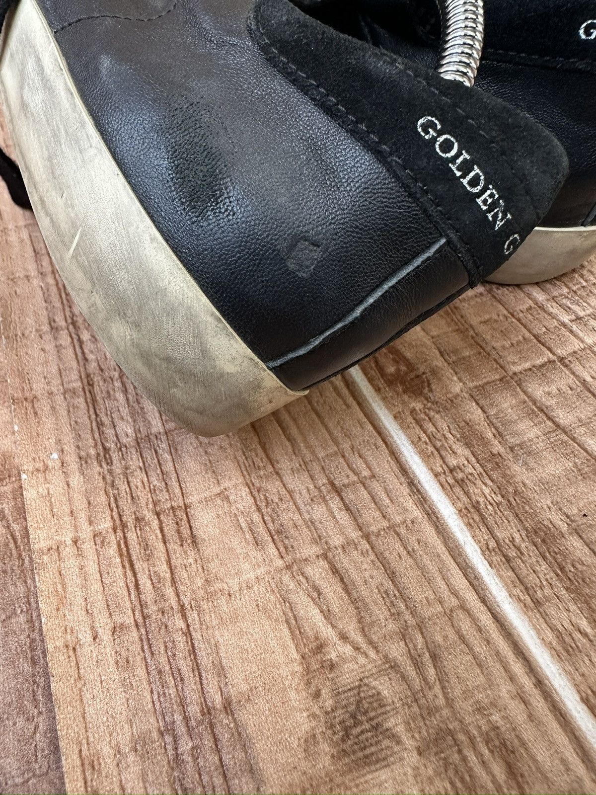 Golden Goose Golden Goose Superstar GGDB Black Leather Low Top Sneaks Size US 11 / EU 44 - 15 Thumbnail