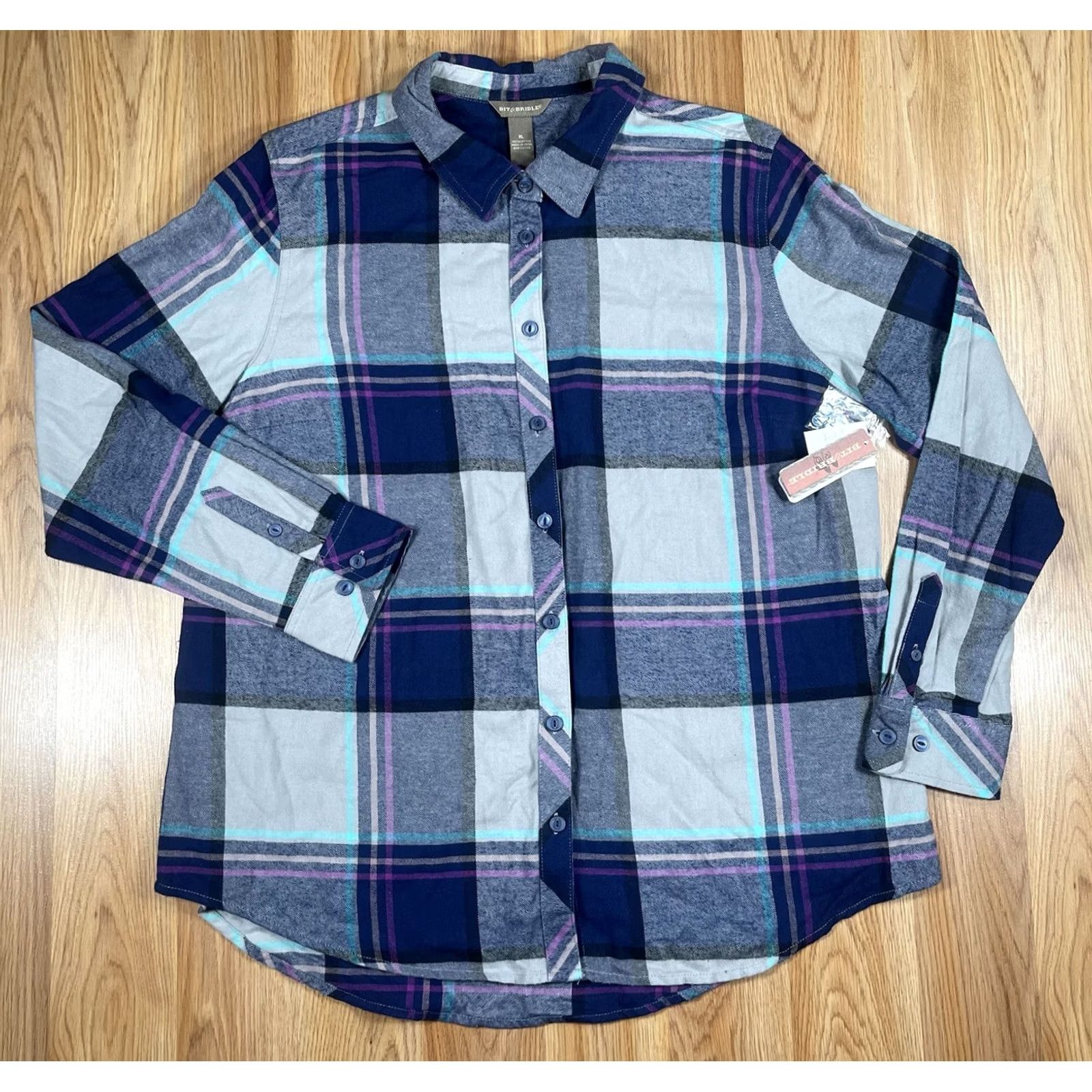 Vintage VINTAGE Bit & Bridle Flannel Shirt Mens XL Extra Large Plaid Long Sleeve Button Down New Size US XL / EU 56 / 4 - 2 Thumbnail