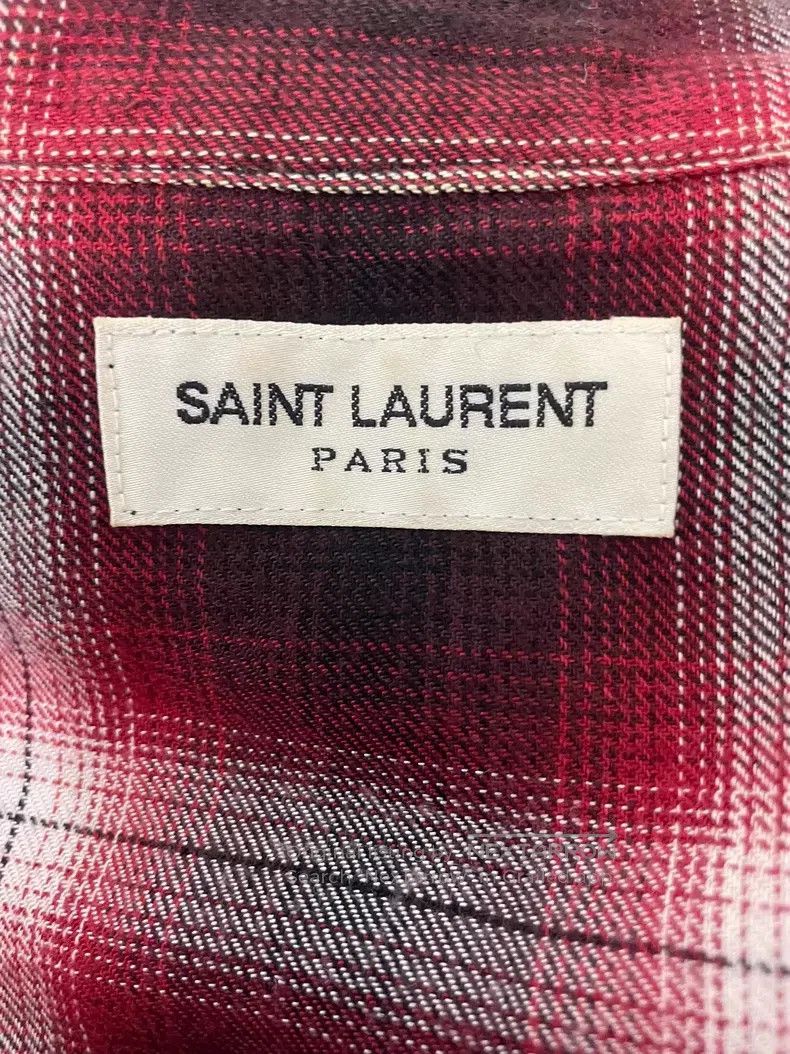Saint Laurent Paris Saint Laurent Paris Black and Red Plaid Western Shirt i Size US M / EU 48-50 / 2 - 5 Thumbnail