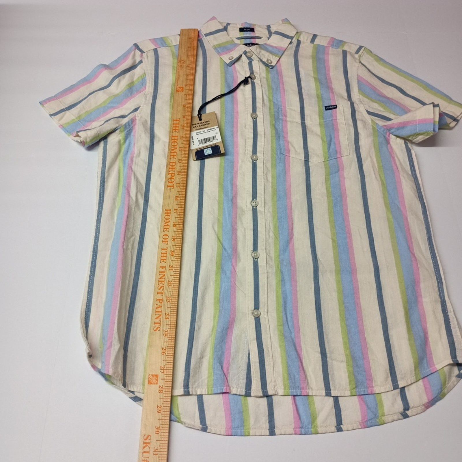 Chubbies Chubbies Soft Serve Friday Shirt Men's M Striped Multicolor Size US M / EU 48-50 / 2 - 6 Thumbnail
