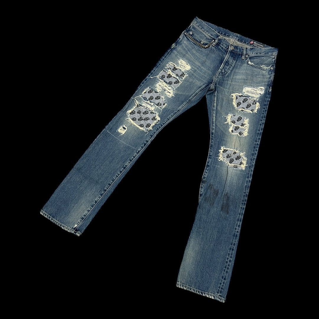 Hysteric Glamour × The Rolling Stones HYSTERIC GLAMOUR X THE ROLLING STONES DISTRESSED DENIM Size US 32 / EU 48 - 3 Thumbnail