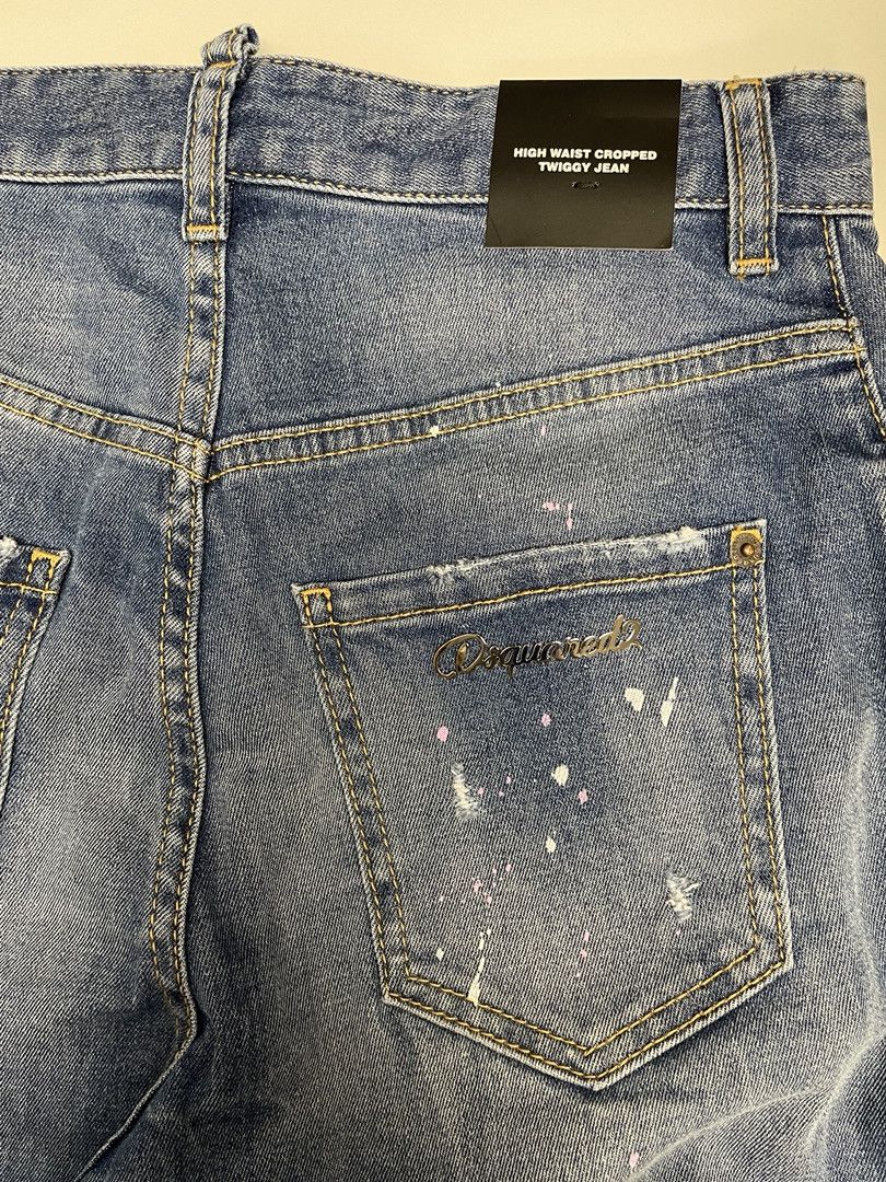 Dsquared2 DSQUARED2 Womens High-Rise Cropped Jeans Size 28" / US 6 / IT 42 - 12 Thumbnail