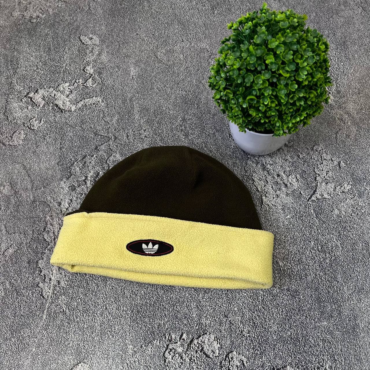 Adidas Vintage 90s Adidas Fleece Double Logo Winter Hat OneSize Size ONE SIZE - 1 Thumbnail