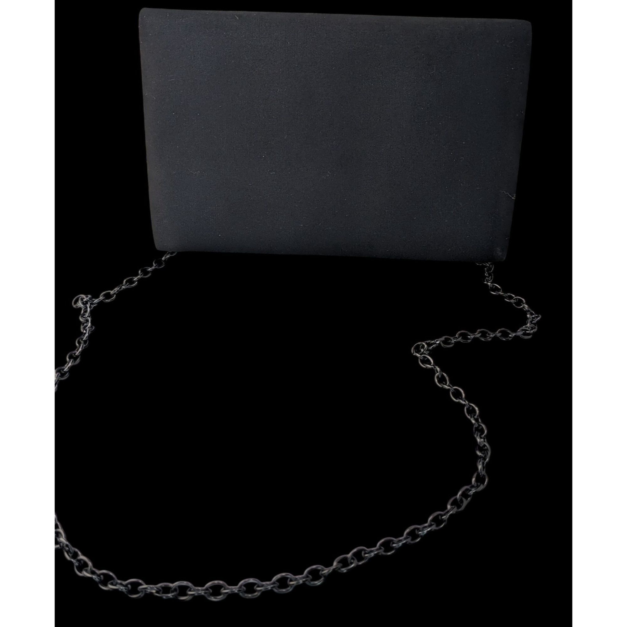 Other Y2K Style Pacomena By Menbur Black Satin Clutch Purse With C Size ONE SIZE - 2 Thumbnail
