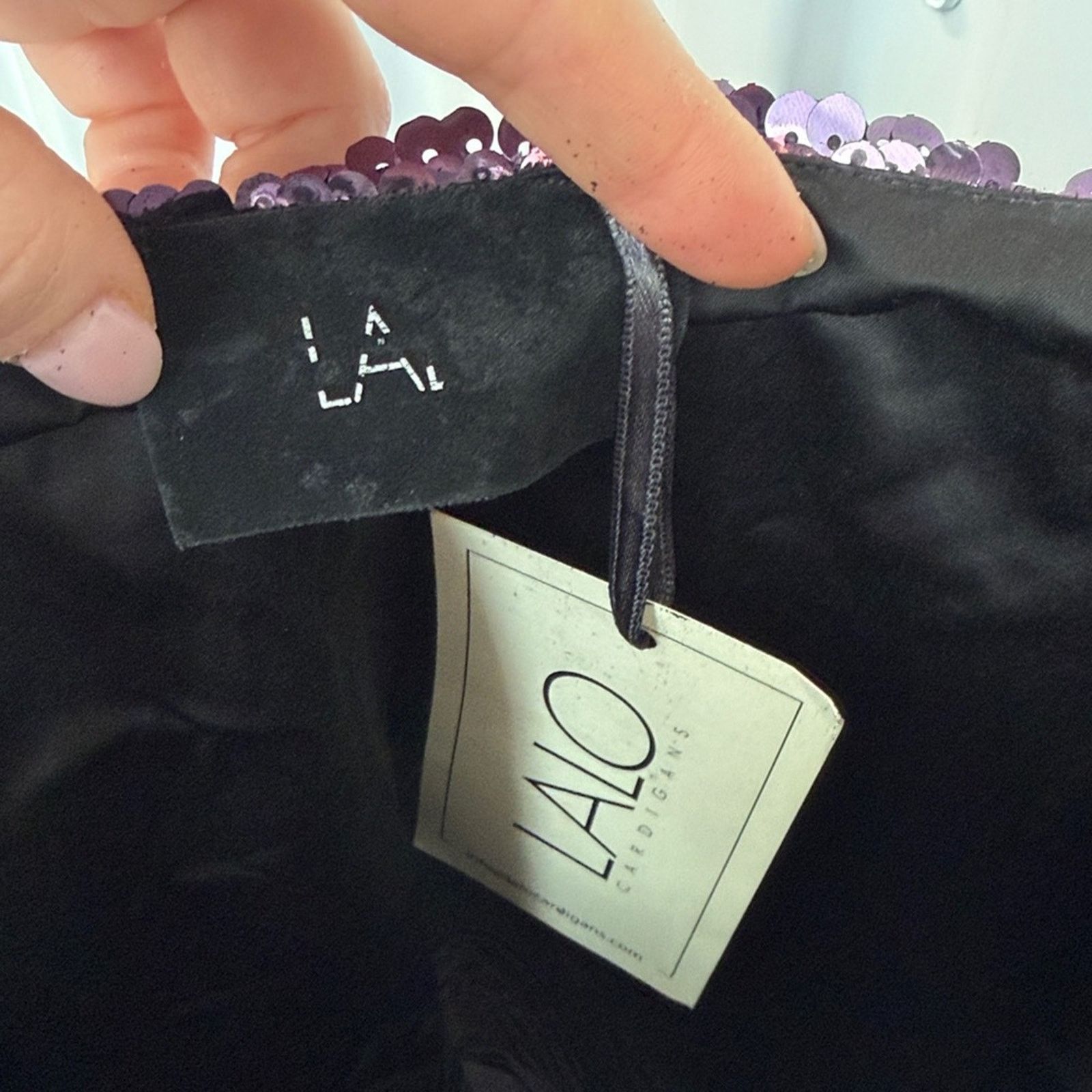& Other Stories LALO CARDIGANS Purple Sequin Slip Dress Small Womens Size S / US 4 / IT 40 - 6 Thumbnail