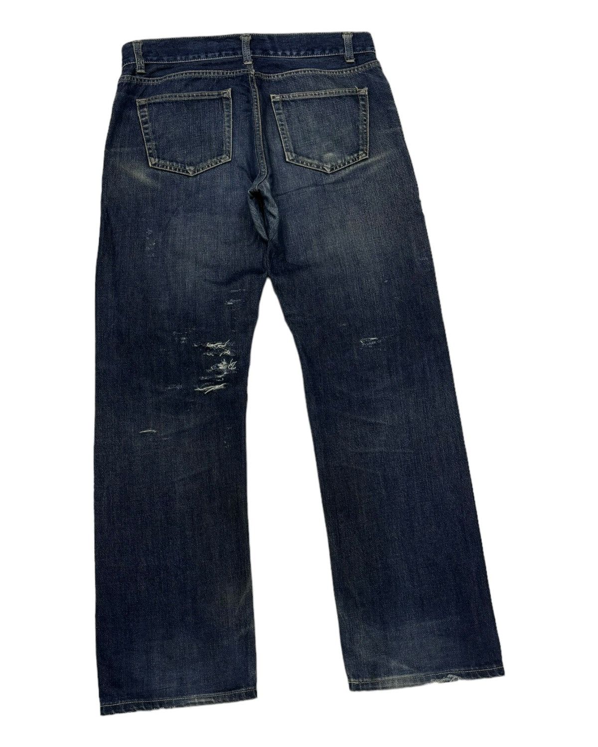In The Attic 🔥VINTAGE IN THE ATTIC DISTRESS RIPS CUSTOM MADE DENIM JEANS Size US 34 / EU 50 - 4 Thumbnail