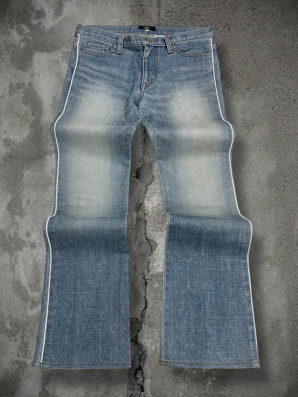 Yohji Yamamoto Vintage Japan Designer Yohji Yamamoto Ined Flared Blue Denim Size US 30 / EU 46 - 1 Thumbnail