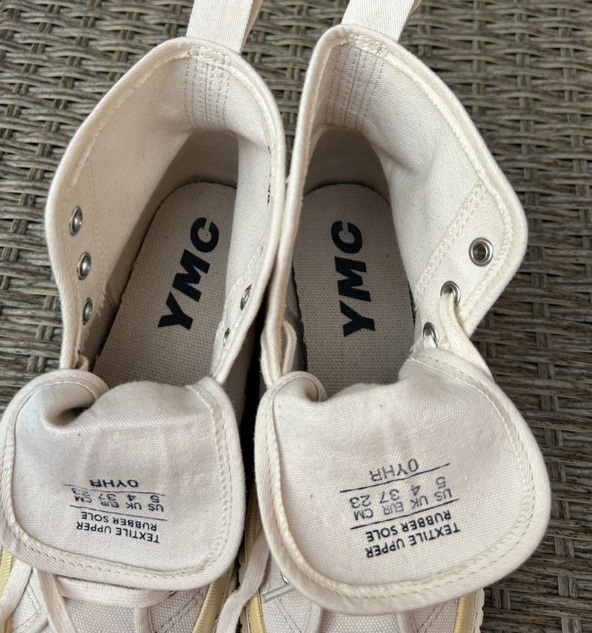 Japanese Brand × Moonstar × YMC YMC X MoonStar Hi Basket Vulcanised Canvas Trainers Size 5 Size US 5 / IT 35 - 11 Thumbnail