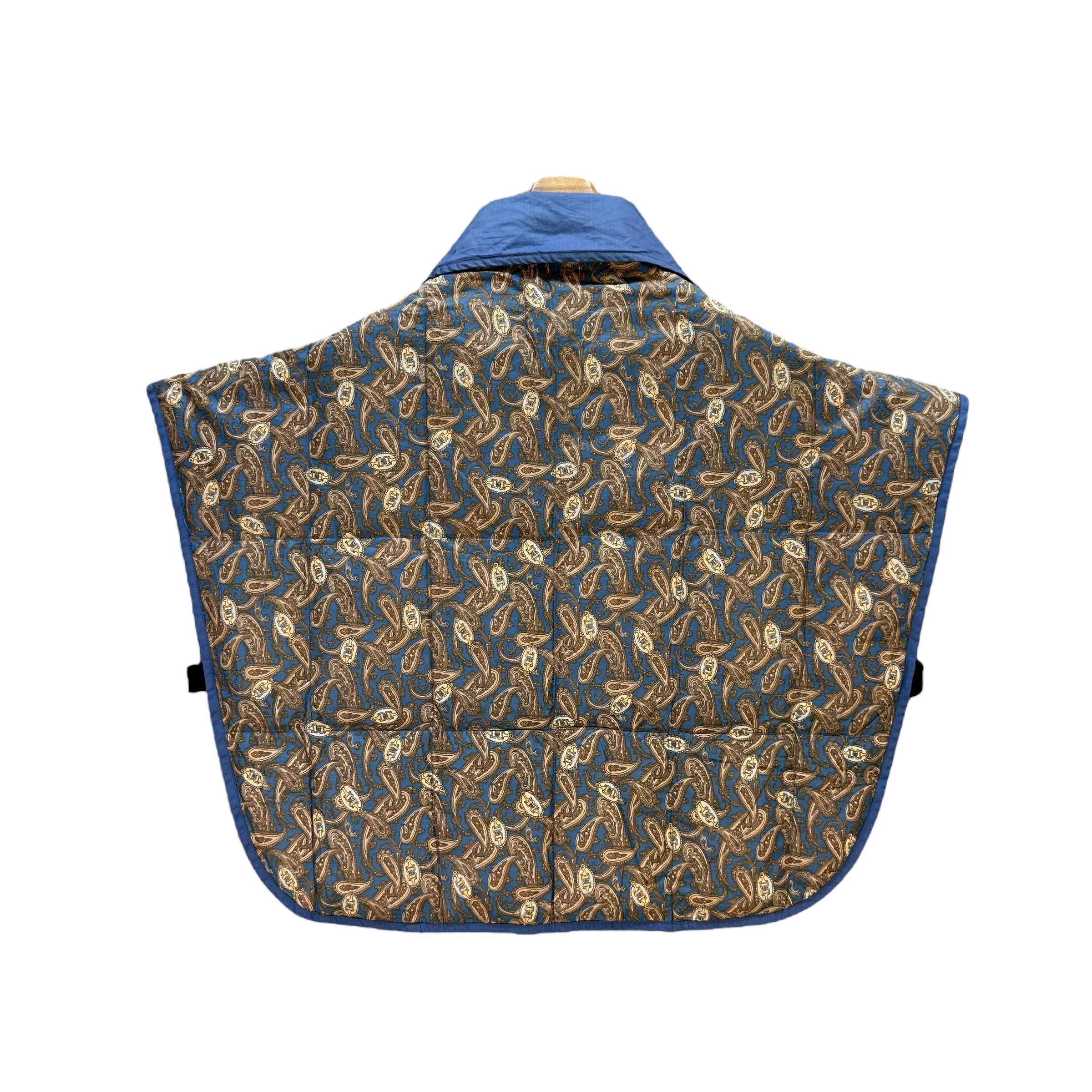 Celine Vintage CELINE Paisley Pattern Down Poncho Vest #A75-1803 Size L / US 10 / IT 46 - 12 Thumbnail